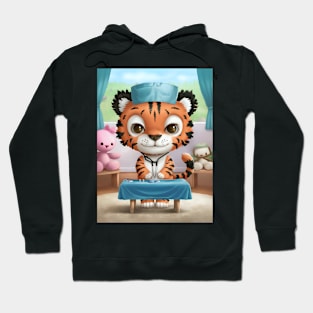 Cute tiger doctor and surgeon Hoodie